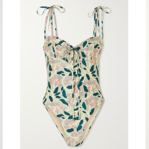 Agua By Agua Bendita Ebano Floral Print Underwired One-Piece Swimsuit M - Picture 4 of 14